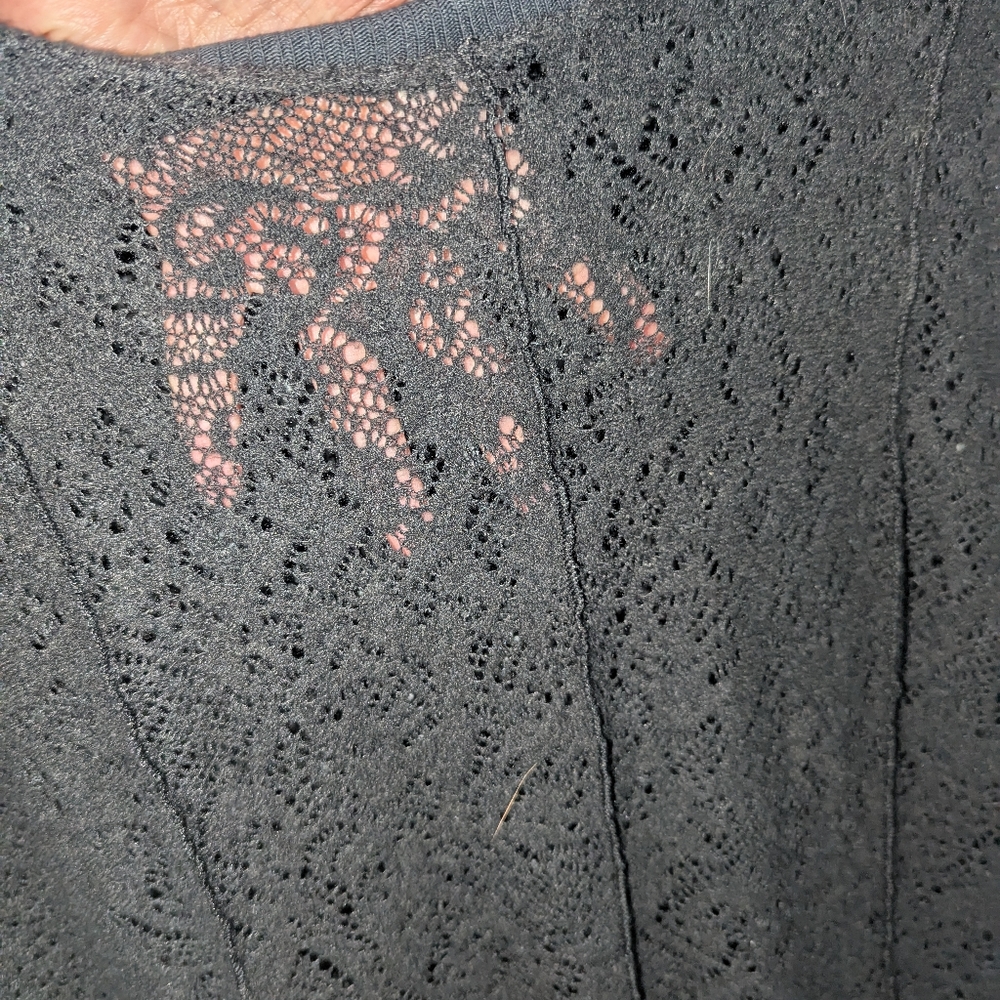 Free People black sheer tunic/mini dress - Picture 5 of 8